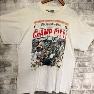 Vintage 1994 Houston Rockets Champ City NBA Finals Tee XL SingleStich USA